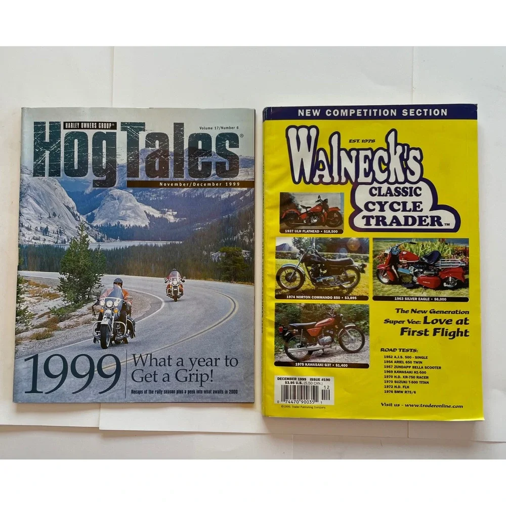Vintage 1999 Hog Tales Harley Owners Group Walneck's Classic Cycle Trader Lot 2